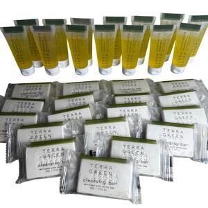 Terra Green Hotel Travel Sample Size Soaps and Shampoo Lot of 32 Air BNB